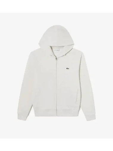 Women s technical hooded sweatshirt zip up oatmeal - LACOSTE - BALAAN 1