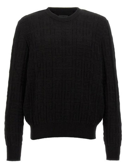 4G Pattern Cotton Knit Top Black - GIVENCHY - BALAAN 2