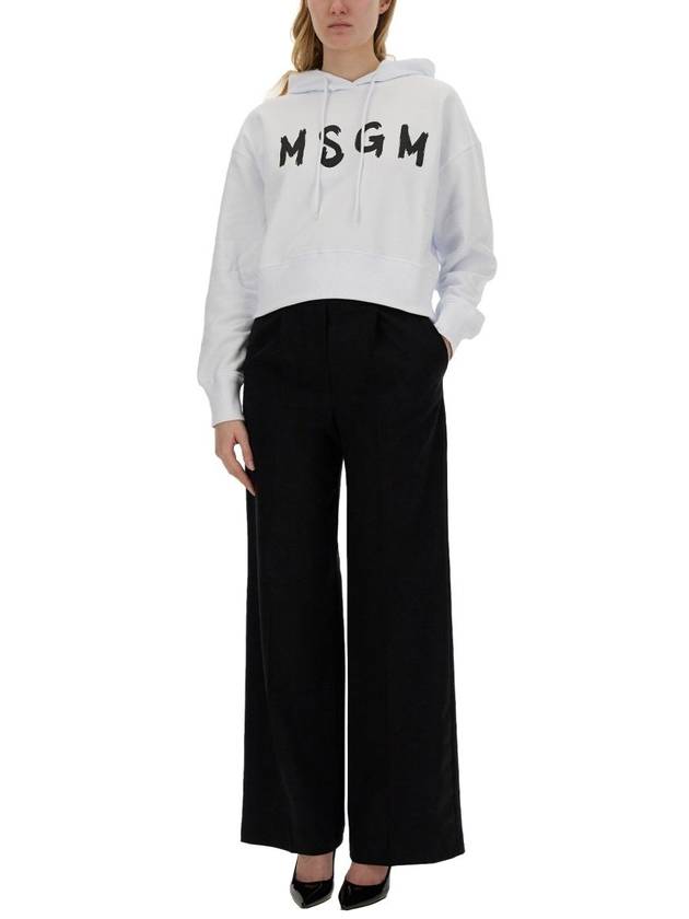 Hooded Sweatshirt 3641MDM136 24700001 WHITE - MSGM - BALAAN 5