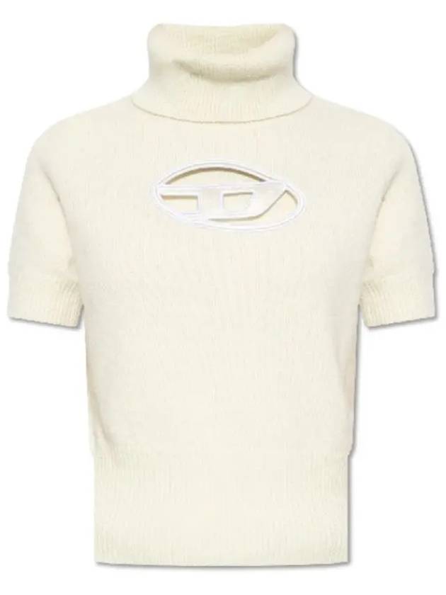 Cutout Logo Turtleneck White - DIESEL - BALAAN 2