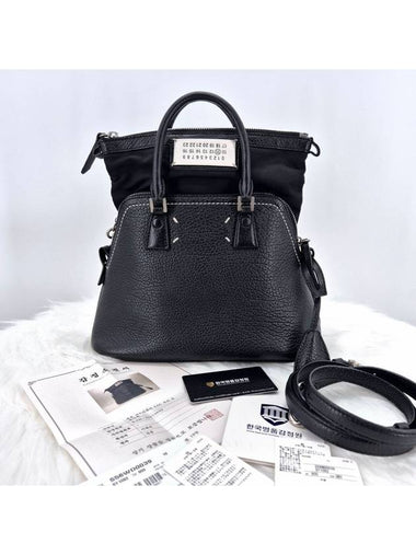 5ac small tote bag cross black - MAISON MARGIELA - BALAAN 1