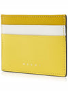 Saffiano Color Block Card Wallet Yellow - MARNI - BALAAN 3