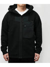 Snap Pocket Zip-up Hoodie Black - TEN C - BALAAN 2