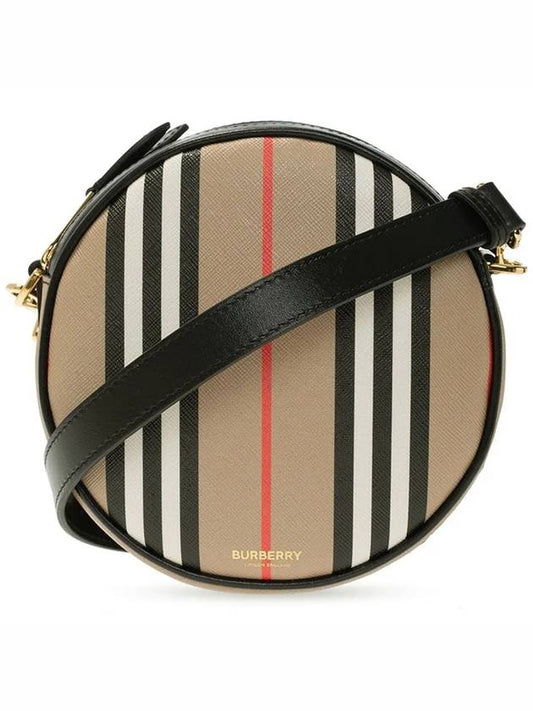 Striped Round Cross Bag Beige - BURBERRY - BALAAN 2