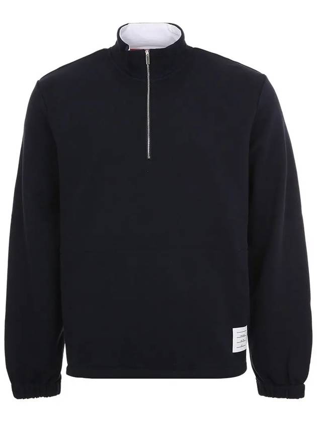 Classic 4 Bar Jersey Half Zip Pullover Knit Top Blue - THOM BROWNE - BALAAN 3