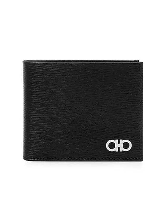 Gancini Half Wallet Black - SALVATORE FERRAGAMO - BALAAN 3