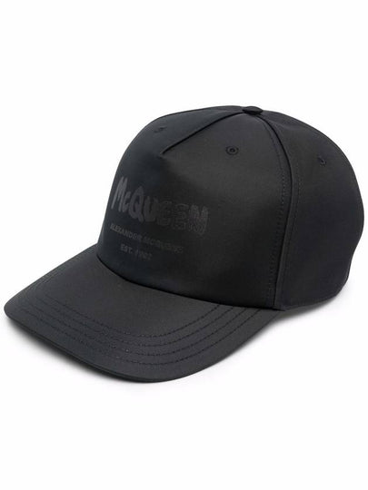 Graffiti Logo Printing Ball Cap Black - ALEXANDER MCQUEEN - BALAAN 2