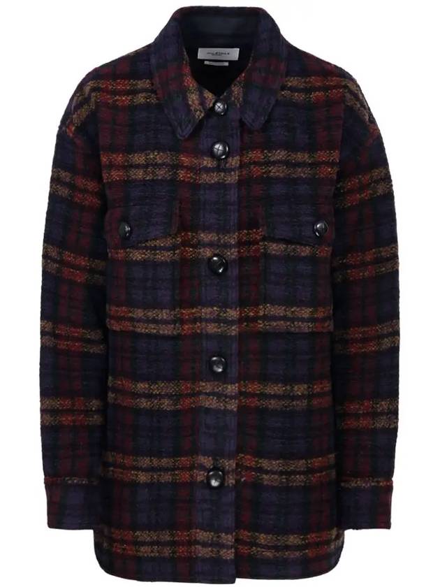 22FW HARVELI Check Shirt Jacket MA0998 22A012E MUBK - ISABEL MARANT - BALAAN 2