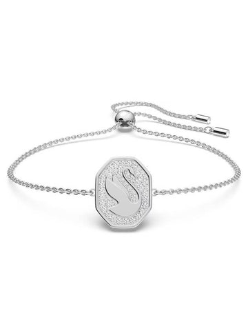 Swan Octagon Emblem Bracelet Silver - SWAROVSKI - BALAAN 1