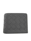 Intrecciato Bifold Half Wallet Graphite - BOTTEGA VENETA - BALAAN 2