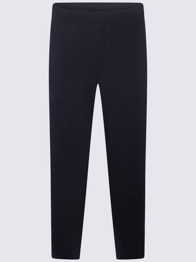 Brioni Navy Cotton Cashmere And Silk Blend Pants - BRIONI - BALAAN 1