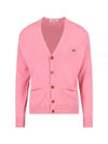 Embroidery Logo Fine Wool Cardigan Pink - VIVIENNE WESTWOOD - BALAAN 2