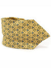 7575 SA 100 Silk Yellow Chain Dot Pattern Tie - HERMES - BALAAN 1