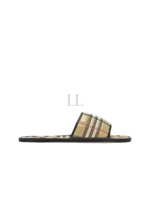 Check Quilted Slippers Beige - BURBERRY - BALAAN 2