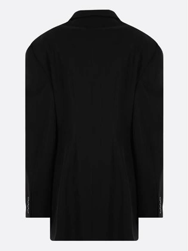 Cinched Double Breasted Wool Jacket Black - BALENCIAGA - BALAAN 6