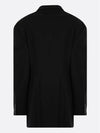 Cinched Double Breasted Wool Jacket Black - BALENCIAGA - BALAAN 5