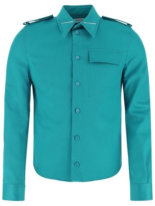 Men's Blaster Long Sleeve Shirt Blue - BOTTEGA VENETA - BALAAN 2