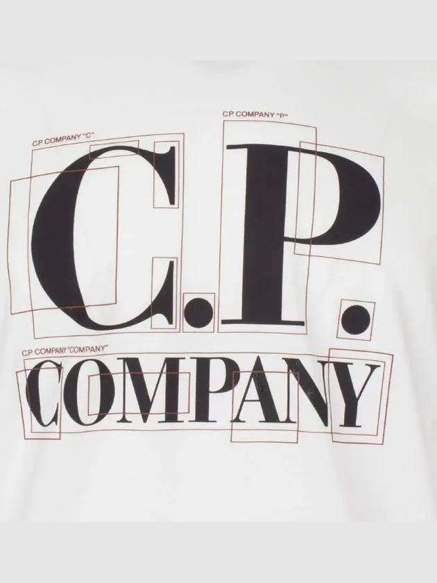 Graphic Logo Print Short Sleeve T-Shirt White - CP COMPANY - BALAAN 8