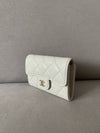 Classic snap card wallet caviar light gray gold AP0214 - CHANEL - BALAAN 5