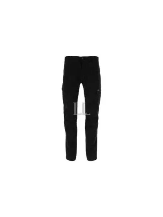 Stretch Satin Cargo Straight Pants Black - CP COMPANY - BALAAN 2