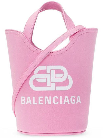 Wave Bucket Tote Bag Pink - BALENCIAGA - BALAAN.
