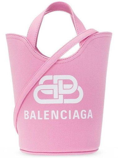 Logo Wave Bucket Tote Bag Pink - BALENCIAGA - BALAAN 1