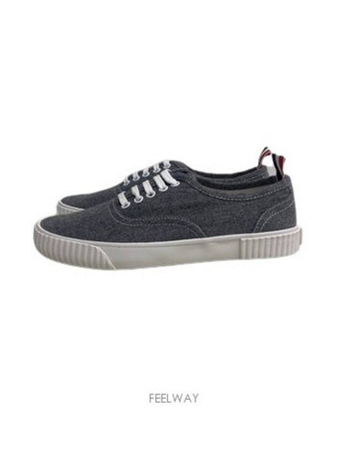 Heritage Wool Low Top Sneakers Grey - THOM BROWNE - BALAAN 1