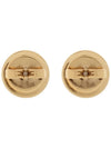 Kira Enamel Circle Stud Earrings Black Gold - TORY BURCH - BALAAN 4