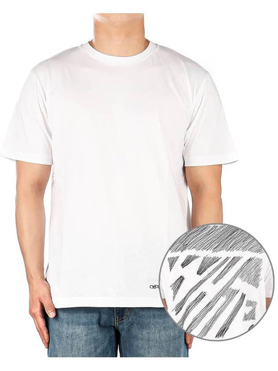 Scrubble Diag Slim Short Sleeve T-Shirt White - OFF WHITE - BALAAN 2