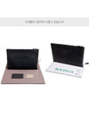 Intrecciato Document Leather Clutch Bag Black - BOTTEGA VENETA - BALAAN 9