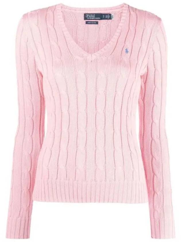 24SS Polo Women's Pony Logo Embroidered Cable Knit 211891641004 - RALPH LAUREN - BALAAN 1