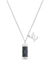 Men's Monogram Eclipse Charms Necklace Silver - LOUIS VUITTON - BALAAN.