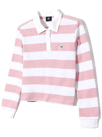 Striped collar sweatshirt PINK - 20THHOLE - BALAAN 1