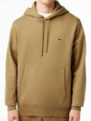 Logo Patch Organic Cotton Hoodie Brown - LACOSTE - BALAAN 2