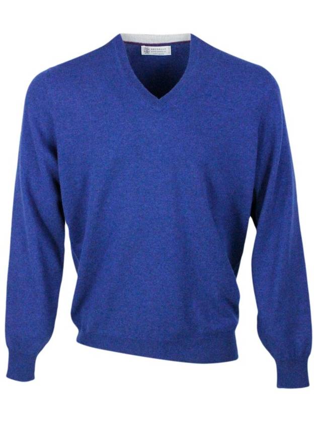 Sweater M2200162 CIM70 BLUE - BRUNELLO CUCINELLI - BALAAN 7