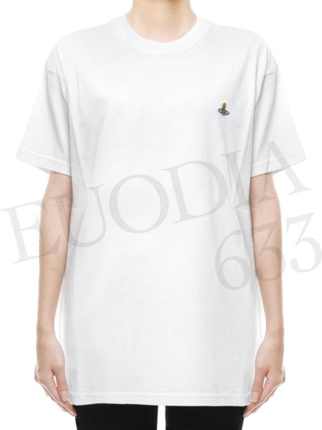 ORB Logo Cotton Short Sleeve T-Shirt White - VIVIENNE WESTWOOD - BALAAN 5