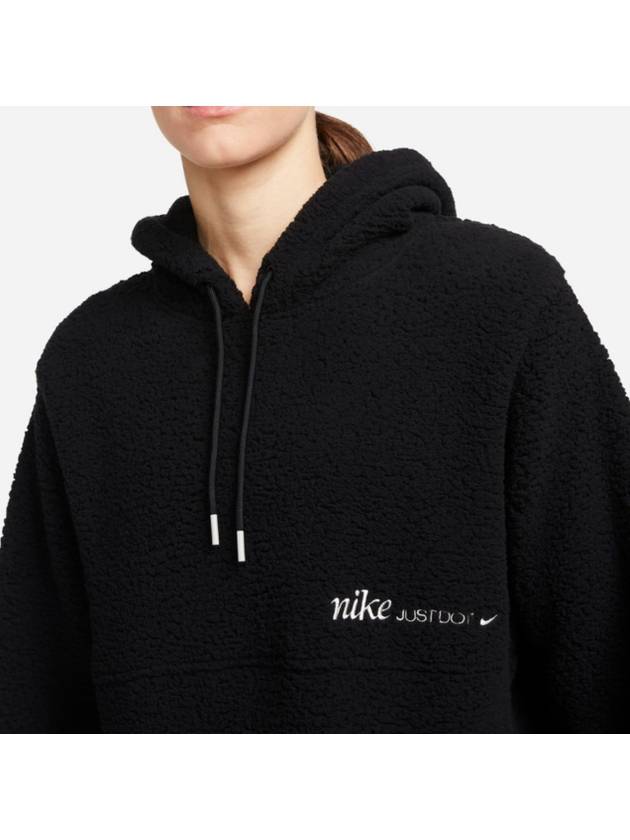 Fleece Hoodie Black - NIKE - BALAAN 5