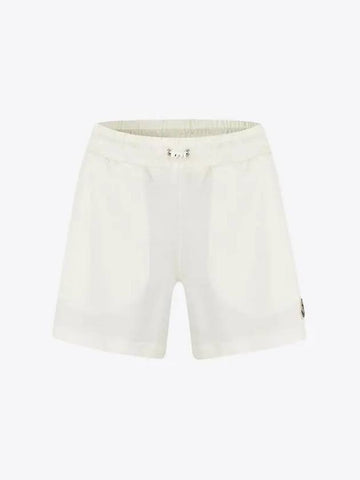 Women s Logo Patch Cotton Shorts Pants White 8H00016 89AJU 034 - MONCLER - BALAAN 1