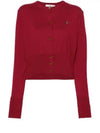 Bea Crop Cardigan Wine - VIVIENNE WESTWOOD - BALAAN 2