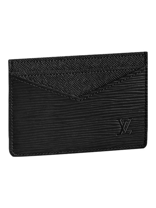 Neo Porte Cartes Leather Card Wallet Black - LOUIS VUITTON - BALAAN 1