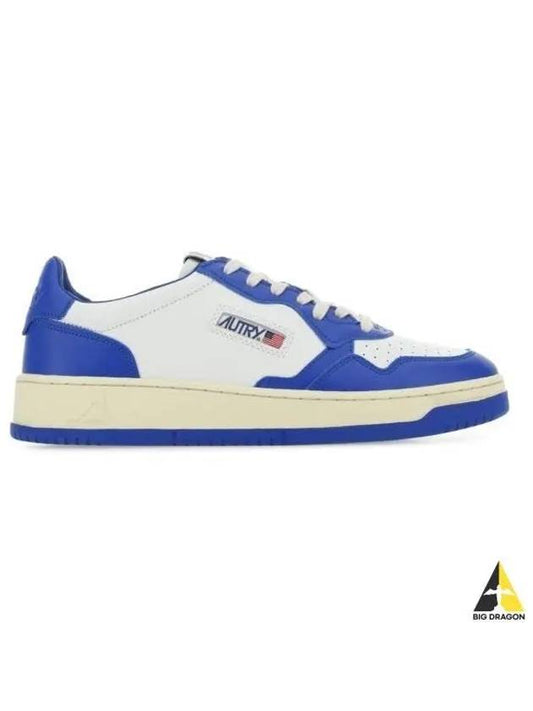 Men's Medalist Low Leather Sneakers Blue - AUTRY - BALAAN 2