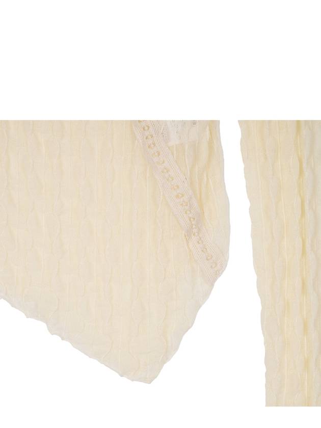 Wave long sleeve scarf set ivory - HIGH SCHOOL DISCO - BALAAN 5