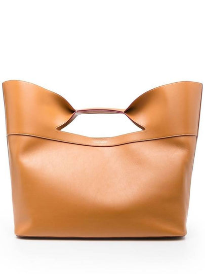 leather bow tote bag brown - ALEXANDER MCQUEEN - BALAAN 2