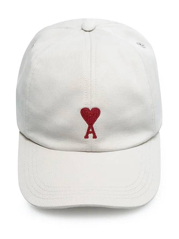 De Coeur Embroidered Logo Ball Cap Beige - AMI - BALAAN 2