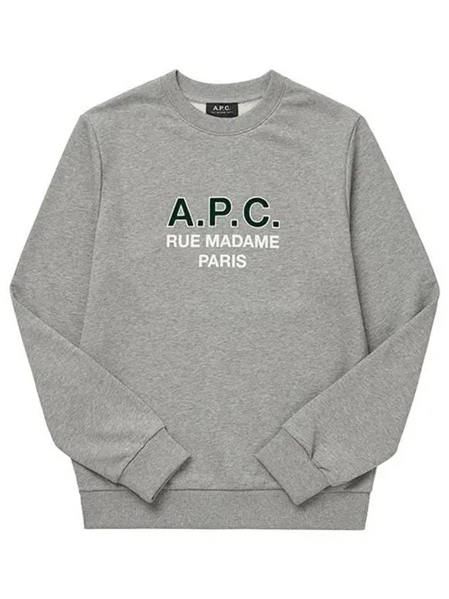 Logo Print Cotton Sweatshirt Heather Grey - A.P.C. - BALAAN 2