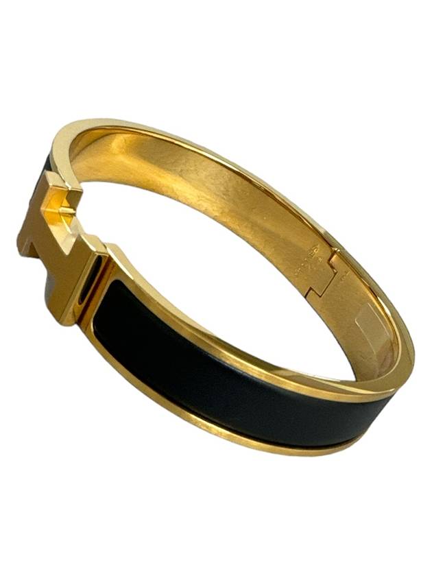 Clic HH Bracelet Gold Noir Mat - HERMES - BALAAN 3