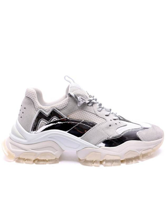Leave no trace low-top sneakers white silver - MONCLER - BALAAN.