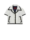 Cotton Tweed Jacket Off White - GUCCI - BALAAN 2