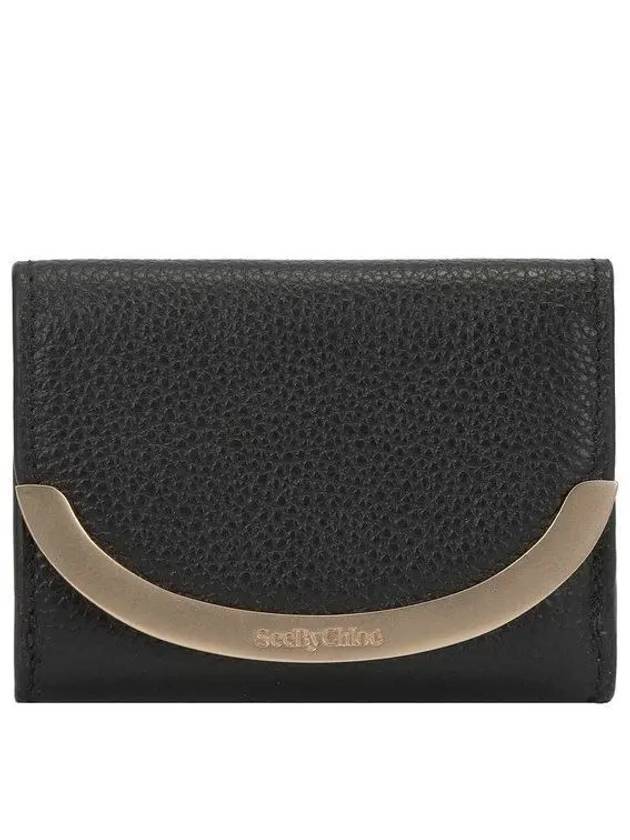 Lizziel Mini 3-Fold Half Wallet Black - CHLOE - BALAAN 2