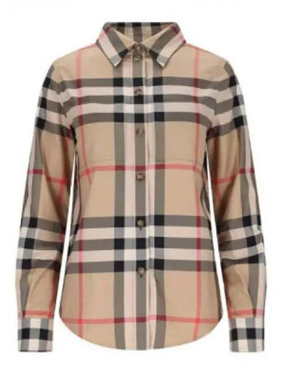 Vintage Check Cotton Shirt Beige - BURBERRY - BALAAN 2